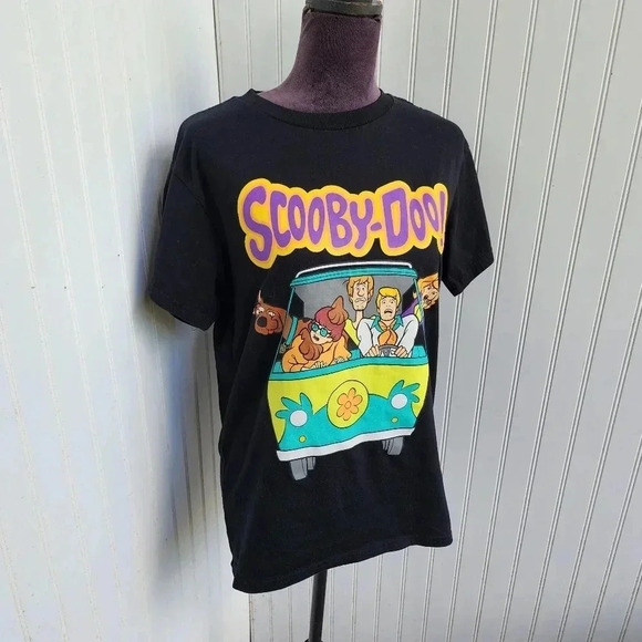 Vtg Scooby Doo Shirt Adults Medium Graphic Mystery Machine Hippie Cartoon 90sT - Picture 7 of 7